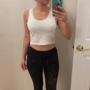 Sundown cropped top + scrunch set. Xs